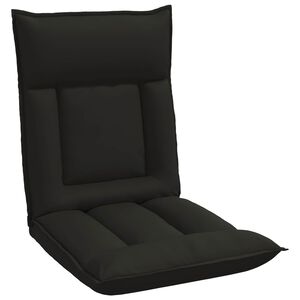 vidaXL Verstellbarer Fu&szlig;sessel Schwarz Kunstleder