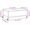 vidaXL Couchtisch mit Rollen Grau Sonoma 91x55x34 cm Holzwerkstoff