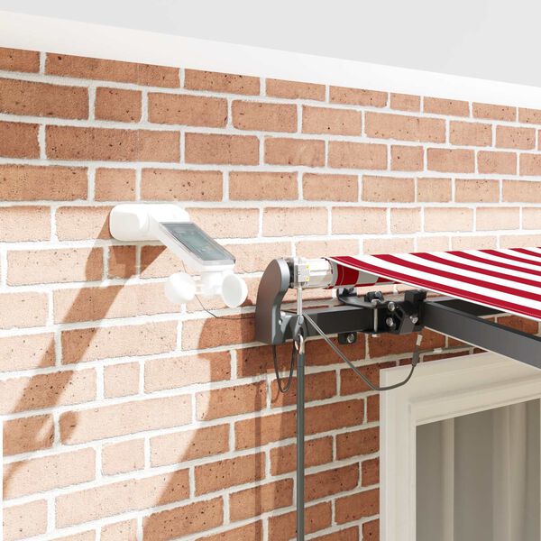 vidaXL Markisenstoff mit Rot und Wei&szlig; 350 x 250 cm Polyester