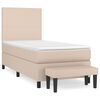 vidaXL Boxspringbett Matratze Cappuccino-Braun 100x200cm Kunstleder