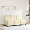 vidaXL | Modulares Armfreies Sofa | Creme 55 x 74 x 82 cm Kunstleder