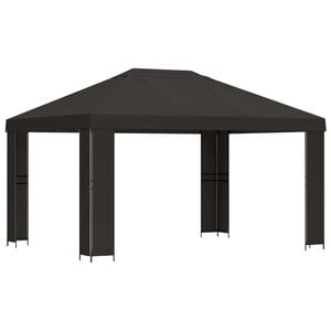 vidaXL Pavillon 4 x 3 m Anthrazit Polyester und Stahl 190 gsm