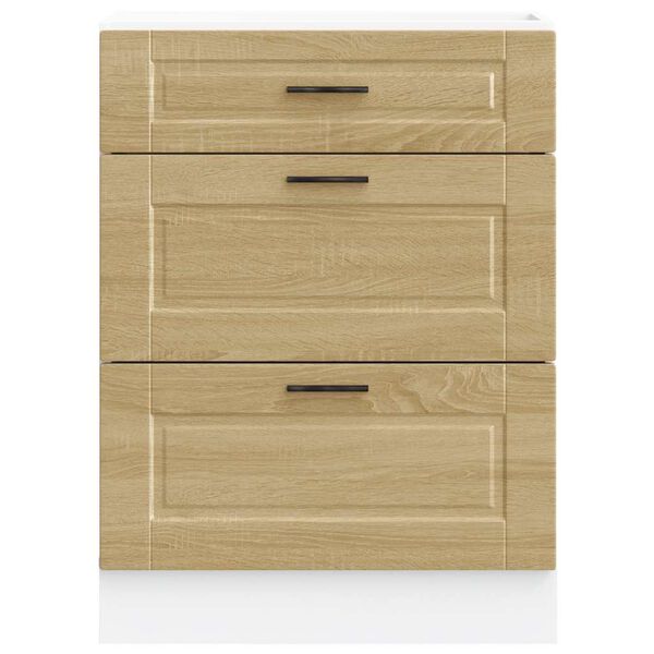 vidaXL K&uuml;chenunterschrank Porto Sonoma-Eiche Holzwerkstoff