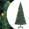 vidaXL K&uuml;nstlicher vorbeleuchteter Weihnachtsbaum mit Kugelset Gr&uuml;n