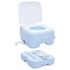vidaXL Camping-Toilette Helles Blau und Wei&szlig; 41,5 x 36,5 x 30 cm