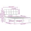 vidaXL Bettgestell mit gepolstertem Kopfteil Schwarz 140 x 200 cm