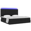 vidaXL Bett mit Stauraum und LED Schwarz 200 x 200 cm Polyester