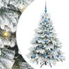 vidaXL K&uuml;nstlicher Weihnachtsbaum mit 150 LEDs Wei&szlig; 150 cm PE und PVC