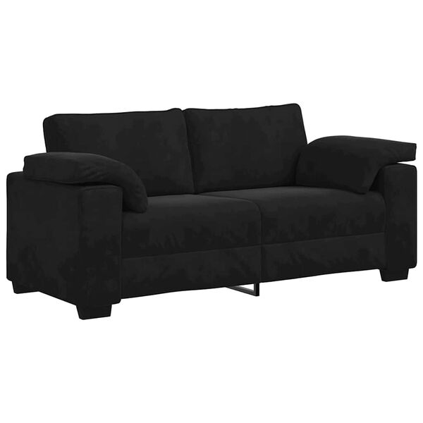 vidaXL Zweisitzer-Sofa Schwarz 140 cm Samt