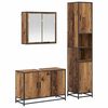 vidaXL Badezimmerm&ouml;bel-Set 3 Stk. Altholz Holzwerkstoff