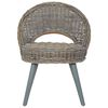 vidaXL Sessel Kubu-Rattan Grau