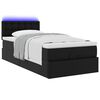 vidaXL Ottoman-Bett mit Matratzen & LEDs Schwarz 100x200 cm Kunstleder