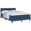 vidaXL Boxspringbett mit Kopfteil Blau 140 x 200 cm Stoff