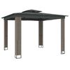 vidaXL Pavillon mit Doppeldach Anthrazit 2,94x2,94 m Stahl