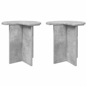 vidaXL Beistelltisch 2 pcs Betongrau &Oslash; 39 x 38 cm Holzwerkstoff