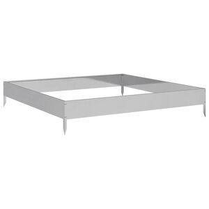 vidaXL Hochbeet 100x100x18,5 cm Verzinkter Stahl