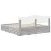 vidaXL Bettrahmen Graues Sonoma 200 x 200 cm Holzwerkstoff
