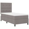 vidaXL Boxspringbett mit Matratze mit LED Taupe 100 x 200 cm Stoff