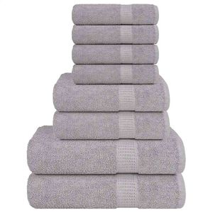 vidaXL 8-tlg. Handtuch-Set FROGN Grau 360 g/m&sup2;