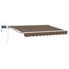 vidaXL Manueller Markisenrahmen mit LEDs Taupe 5 x 3 m