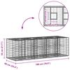vidaXL Gabionen Hochbeet Silber 180 x 60 x 55 cm Verzinkter Stahl