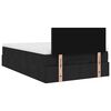 vidaXL Ottoman-Bett mit Matratze Schwarz 120x200 cm Stoff