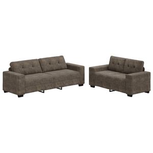 vidaXL Sofa 2 Stk. Dunkelgrau Stoff
