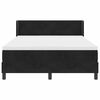 vidaXL Boxspringbett mit Matratze Schwarz 200 x 140 cm Samt