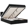 vidaXL Ottoman-Bett mit Matratze & LEDs Schwarz 140x200 cm Samt