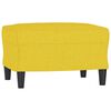 vidaXL 3-Sitzer-Sofa mit Hocker Hellgelb 180 cm Stoff