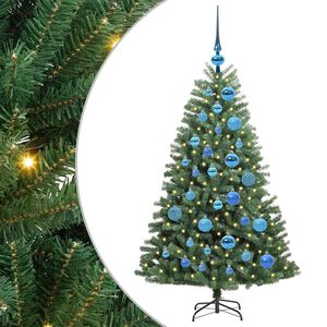 vidaXL K&uuml;nstlicher klappbarer Weihnachtsbaum mit 150 LEDs Gr&uuml;n 120 cm