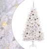 vidaXL K&uuml;nstlicher Weihnachtsbaum 180 cm PVC und Stahl Wei&szlig;