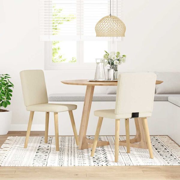 vidaXL Esszimmerstühle 2 Stk. Leinen