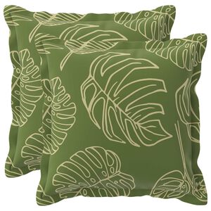 vidaXL Kissenbezug 2 stk. HOUTEN Blattdesign 30 x 30 cm Polyester