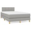 vidaXL Boxspringbett mit Matratze Hellgrau 120x190 cm Stoff