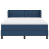 vidaXL Boxspringbett mit Matratze mit Kopfteil Blau 140 x 200 cm Stoff