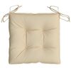 vidaXL Stuhlkissen 2 Stk. Beige 40x40x7 cm Oxford-Gewebe
