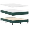 vidaXL Boxspringbett mit Matratze Dunkelgr&uuml;n 120 x 200 cm Samt