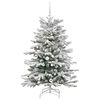 vidaXL Künstlicher klappbarer Weihnachtsbaum Weiß 150 cm PE und PVC