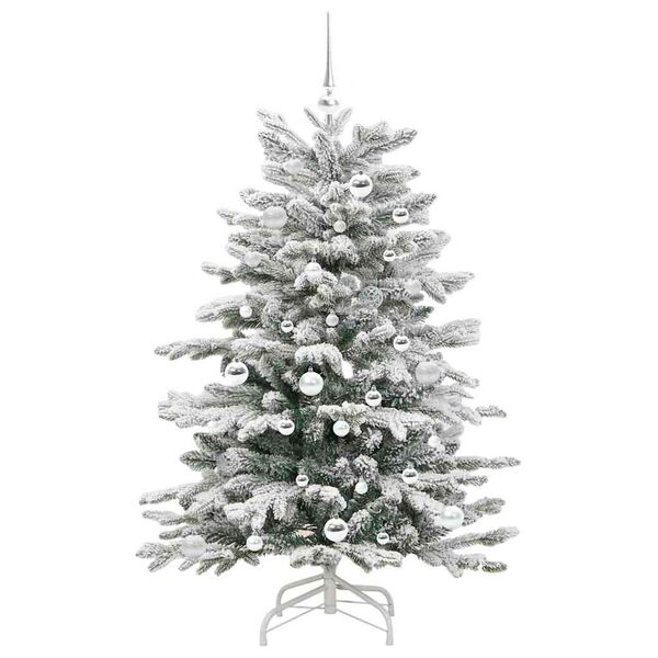 vidaXL Künstlicher klappbarer Weihnachtsbaum Weiß 150 cm PE und PVC