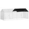 vidaXL Hasenk&auml;fig Silber 200 x 78 x 78 cm Verzinkter Stahl