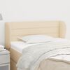 vidaXL Kopfteil mit Ohren Creme 93x23x78/88 cm Stoff