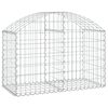 vidaXL Gabione mit Hochbogen 100x50x60/80 cm Verzinktes Eisen