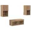 vidaXL TV-Wandregale 4 pcs Artisan-Eiche Holzwerkstoff