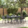 vidaXL Garten Essgruppe 7 pcs Anthrazit Pulverbeschichteter Stahl