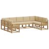 vidaXL Outdoor-Sofagarnitur 9 stk. Wei&szlig; und Beige