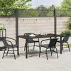 vidaXL Garten Essgruppe 5 pcs Schwarz Poly Rattan