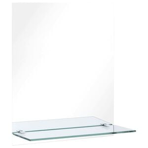 vidaXL Wandspiegel mit Regal 20&times;40 cm Hartglas