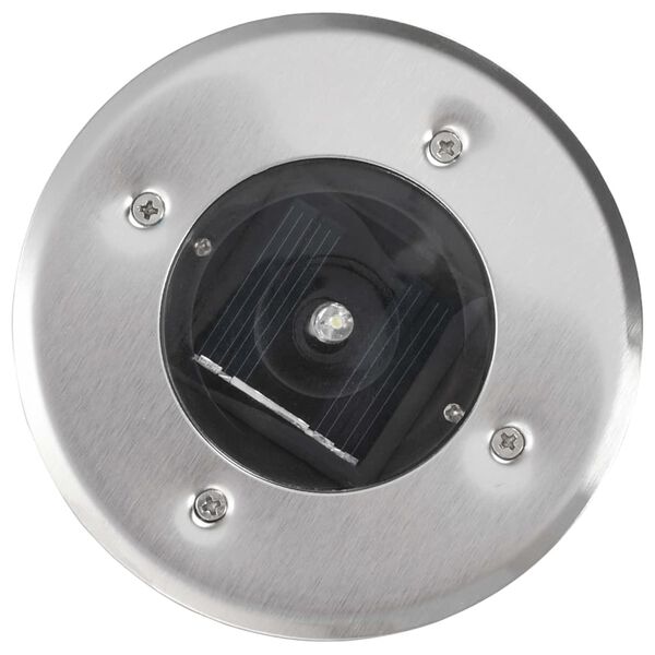 Solarlampe 6 x rund LED Garten Licht Bodenbeleuchtung Solar