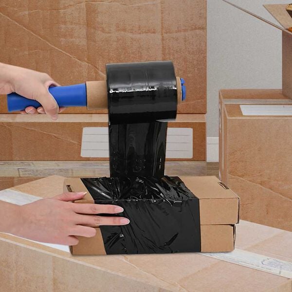 vidaXL Stretchfolien 10 Stk. Schwarz 23 μm 10 cm x 150 m